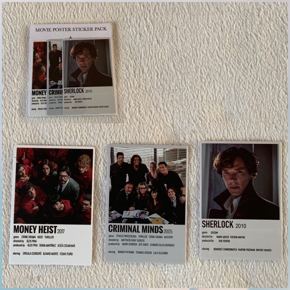 $3 each-Movie Poster Sticker Pack (3 stickers/pk) - Picture 2 of 2